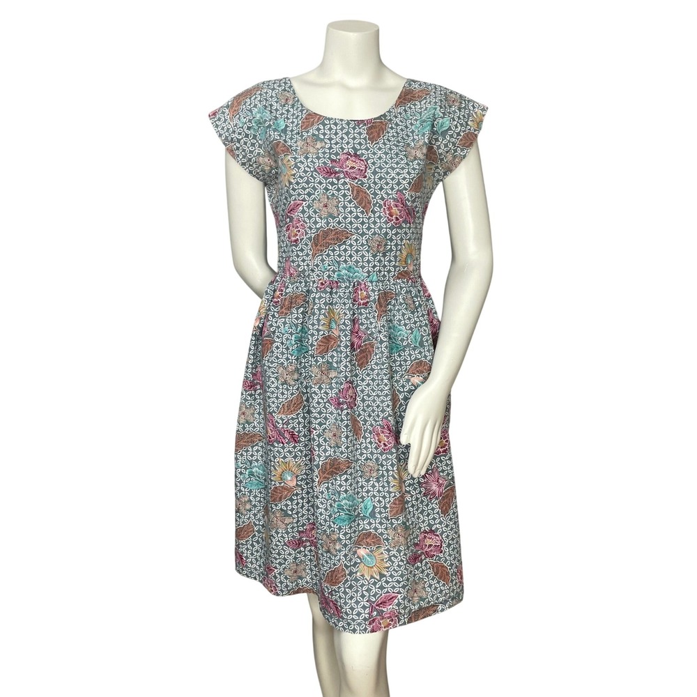 Vintage Reyn Spooner Dress Batik Floral Pattern Hawaiian Cotton Women Small Boho - Picture 1 of 16